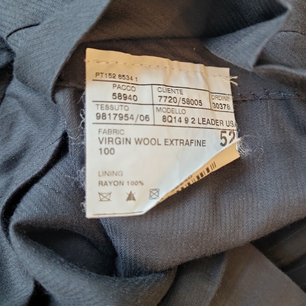 Corneliani Suit Men's 42R Wool 3 Piece Pinstripes Black Pants 35x31 Vest (52 EU) - Picture 12 of 15